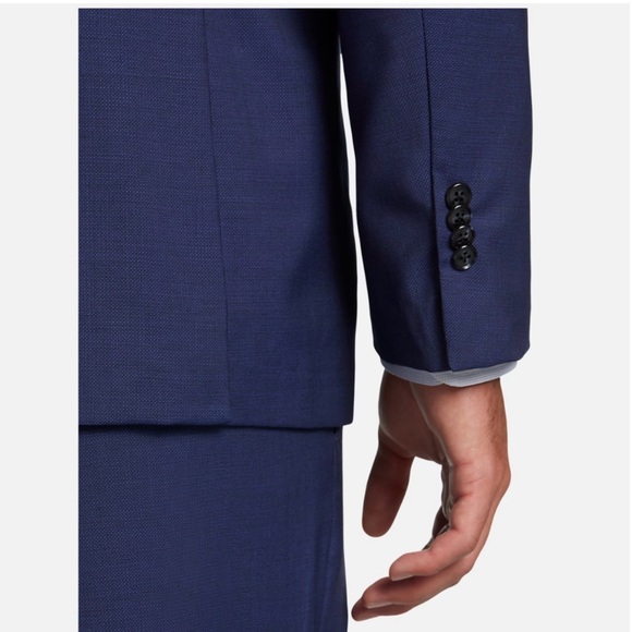 Joseph Abboud Modern Suit 38 R Navy Wool Suit Jacket Sport Coat Pants Slim Fit - Picture 7 of 11